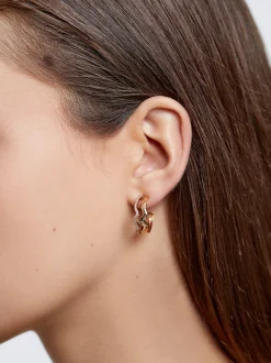 Hoop Earrings With Zirconia|Parfois Outlet