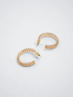 Hoop Earrings With Zirconia|Parfois Flash Sale