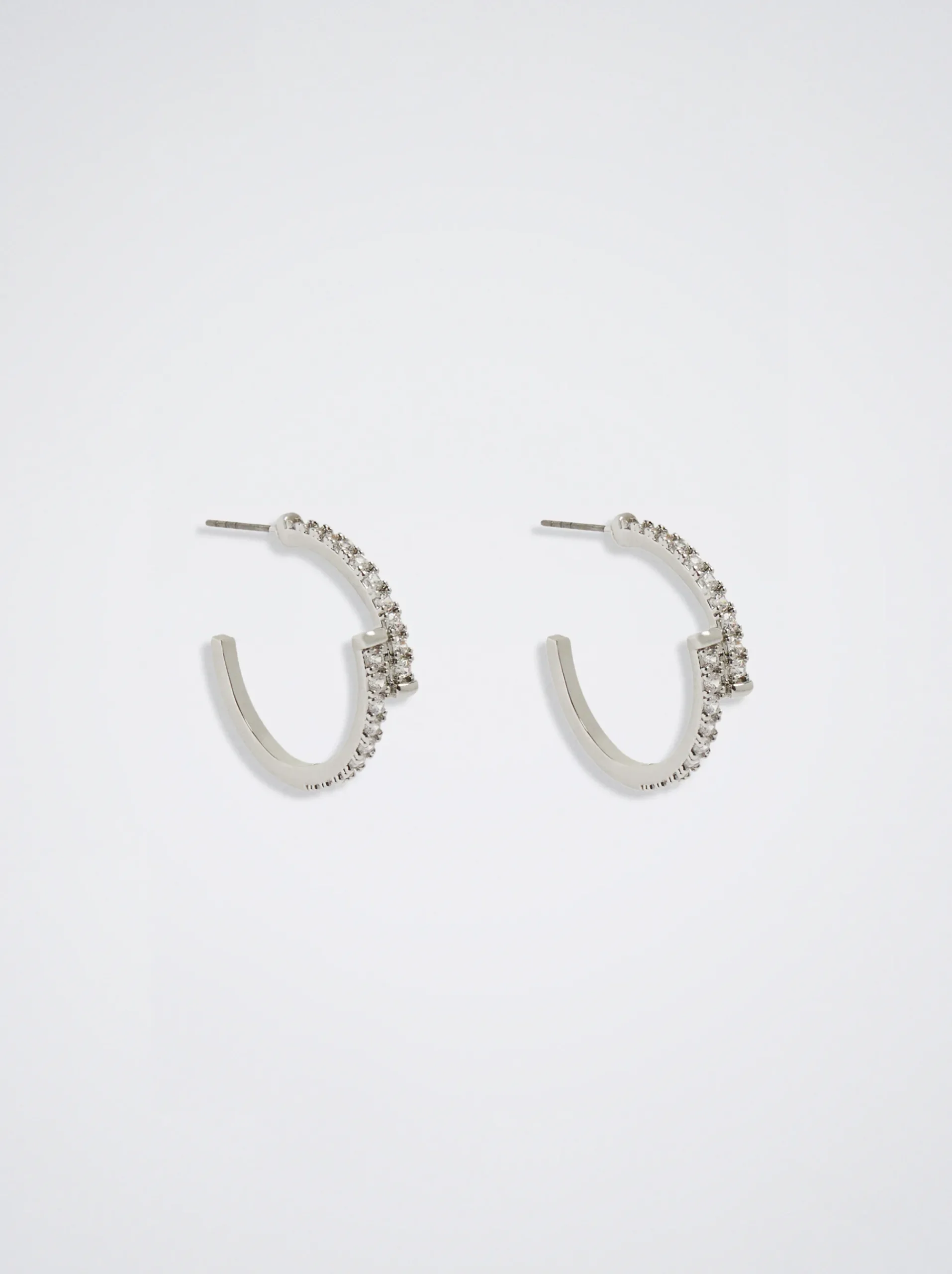 Hoop Earrings With Zirconia|Parfois Clearance