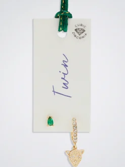 Hoops With Charms And Zirconia|Parfois Store