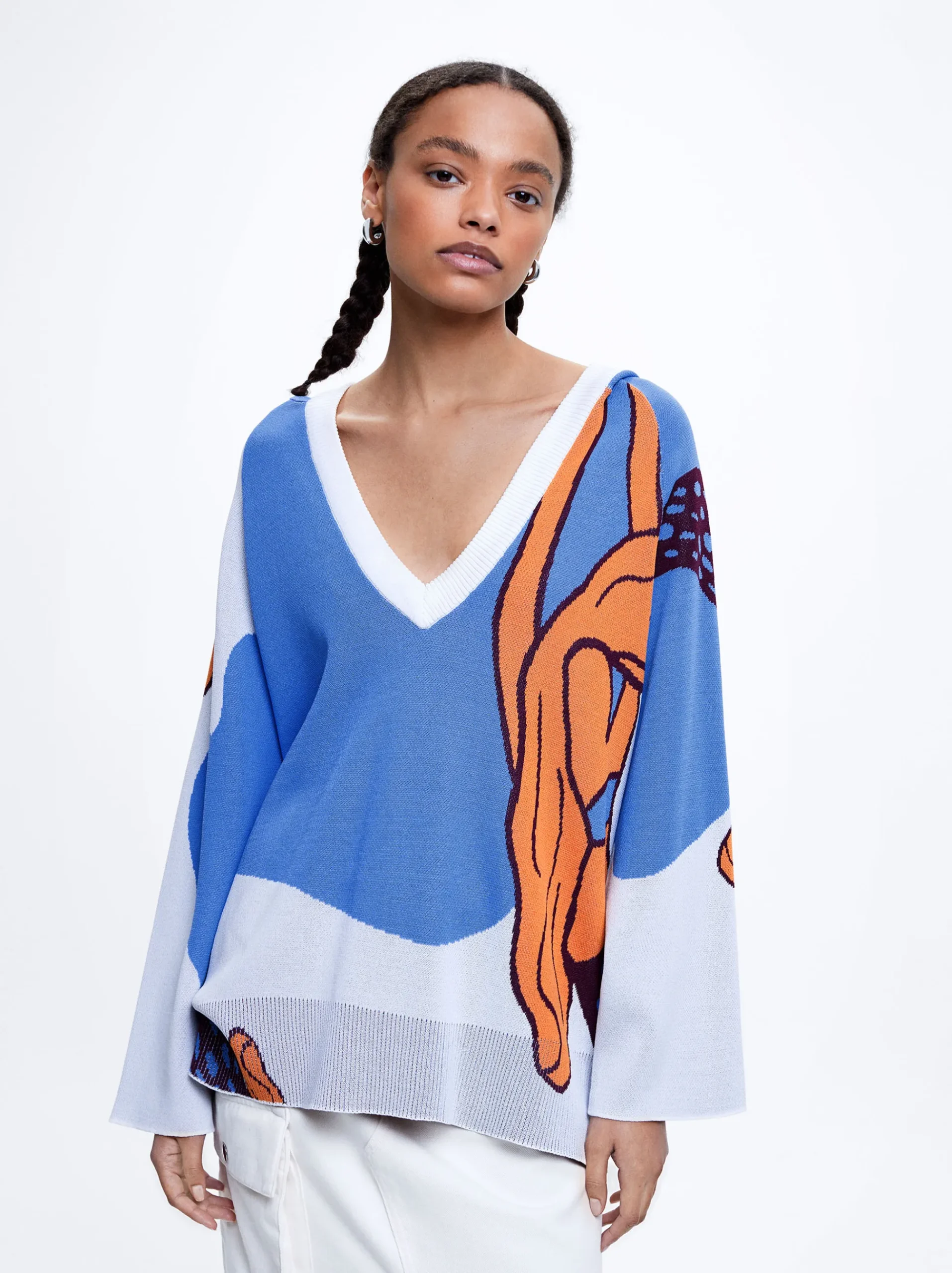 Jacquard Knit Sweater|Parfois Clearance