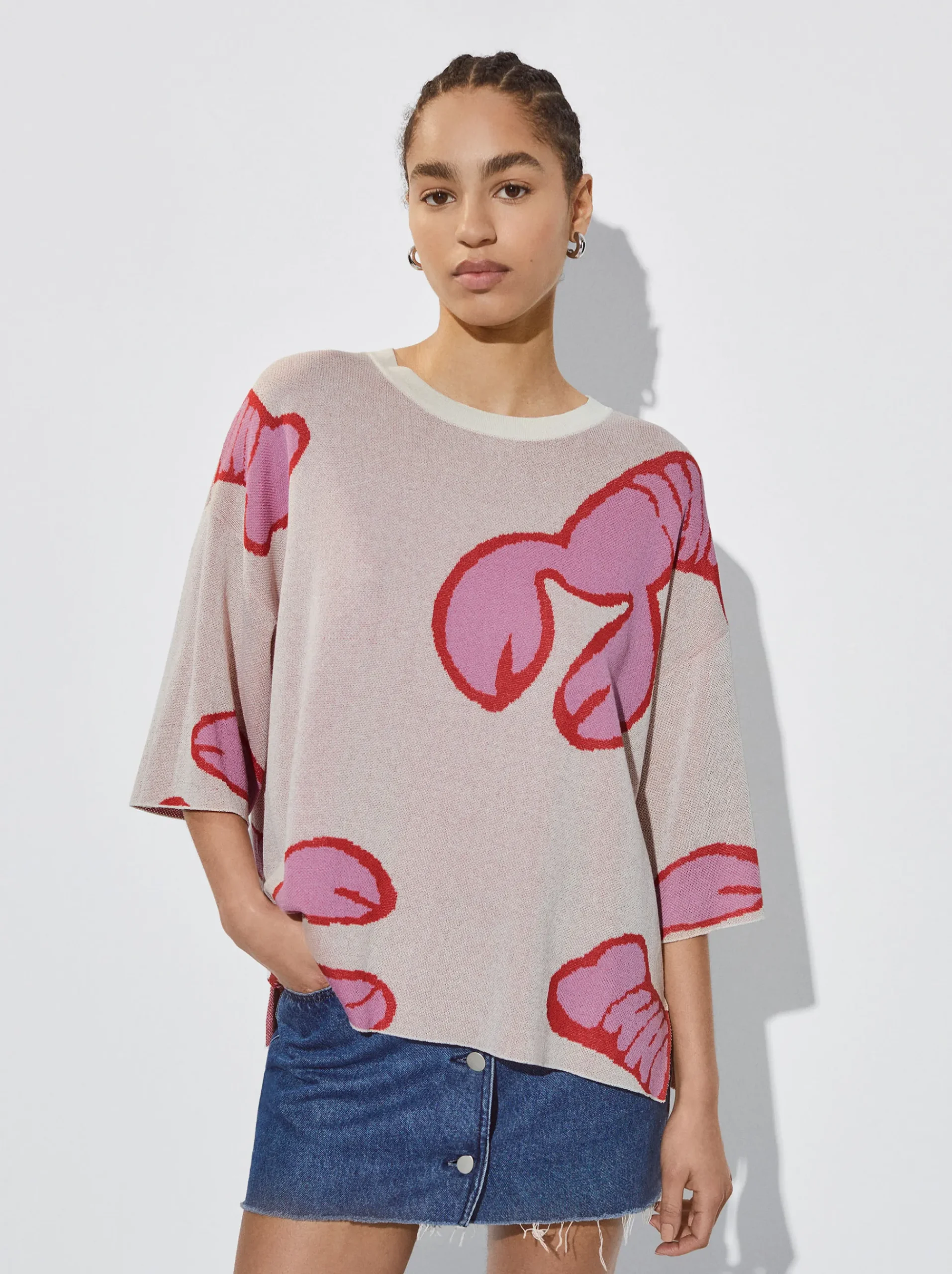 Jacquard Round-Neck Sweater|Parfois Best