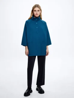 Knit Poncho With High Neck|Parfois Best Sale