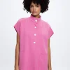 Knit Short-Sleeved Poncho|Parfois Sale