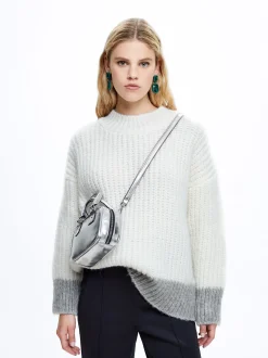 Knit Sweater With Color Block|Parfois Clearance