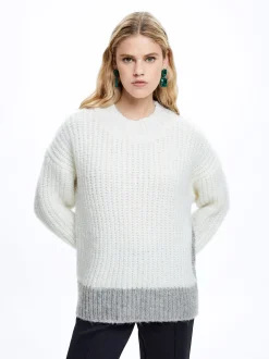 Knit Sweater With Color Block|Parfois Cheap