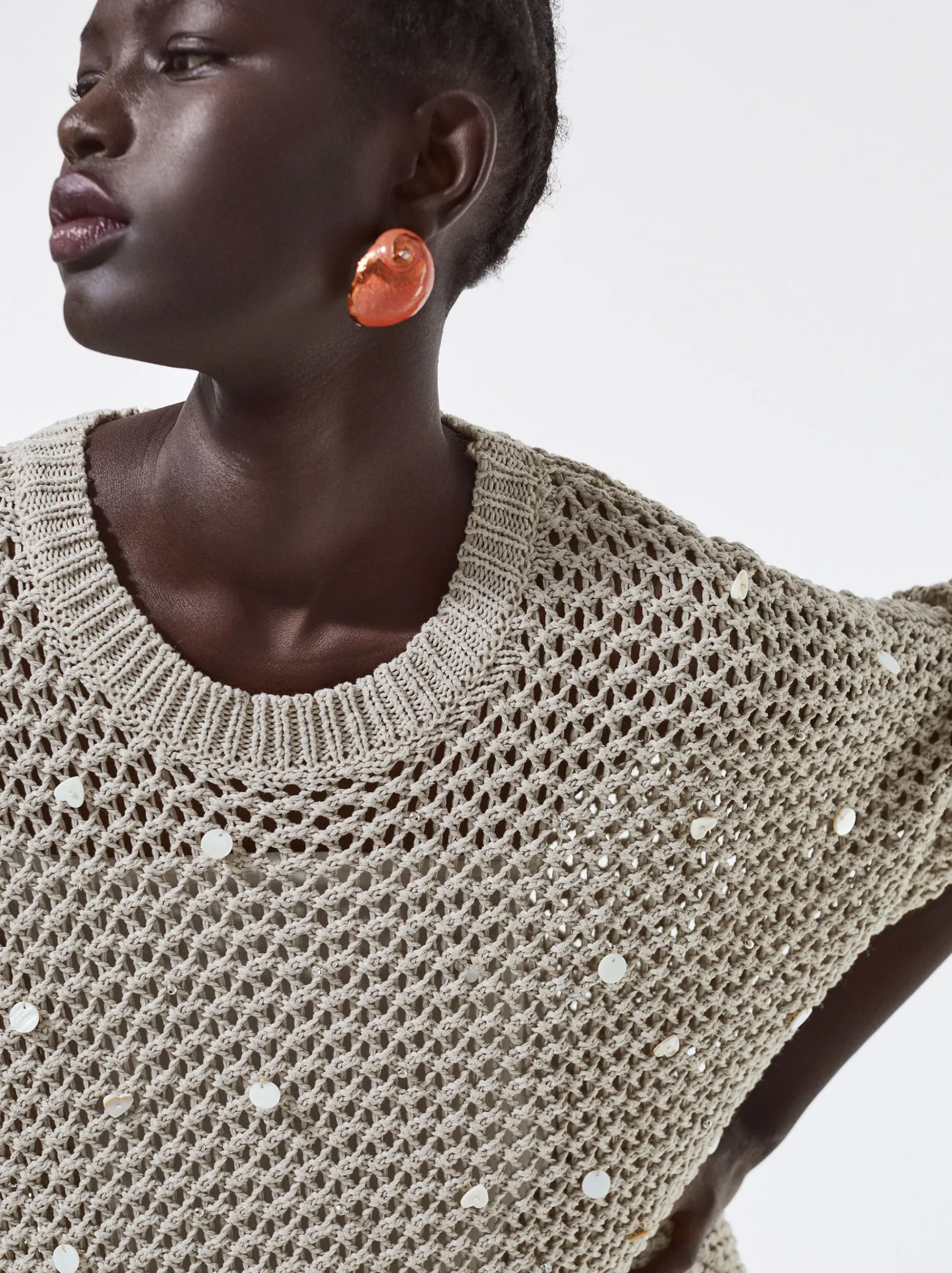 Knit Sweater With Sequins|Parfois Clearance