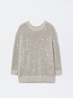 Knit Sweater With Sequins|Parfois Clearance