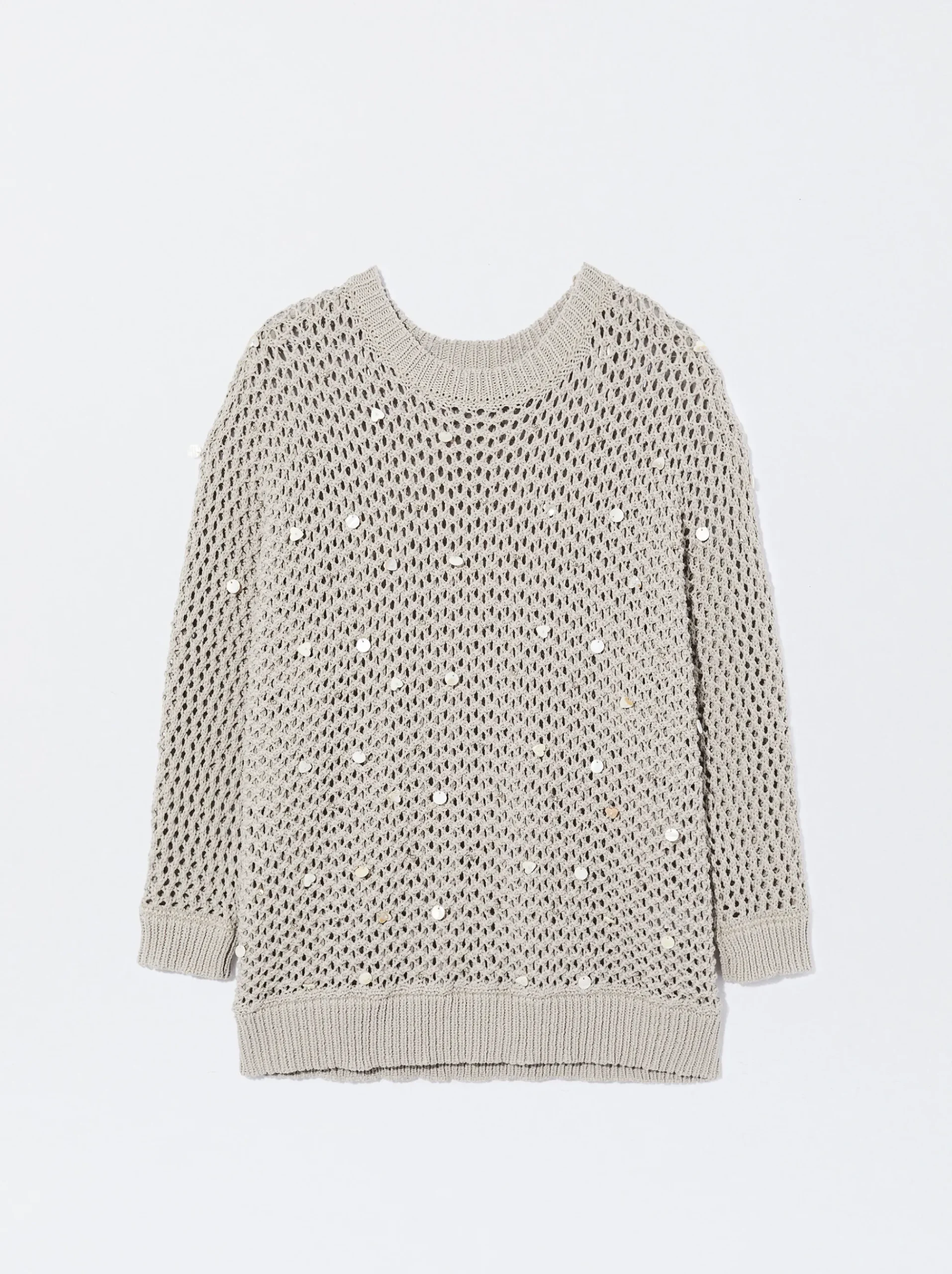 Knit Sweater With Sequins|Parfois Clearance