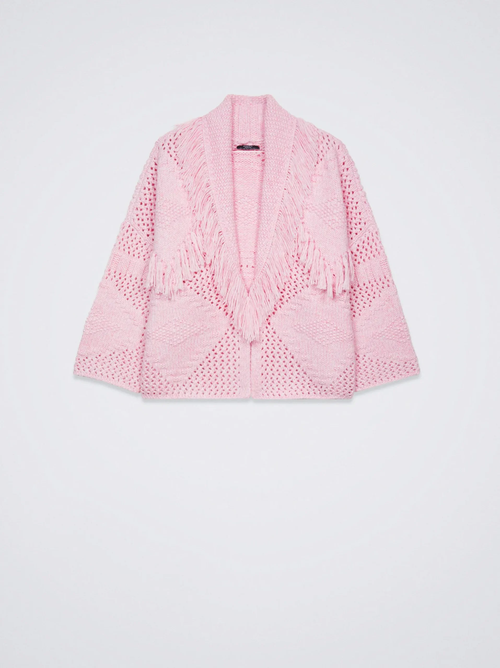 Knitted Cardigan With Fringes|Parfois Clearance