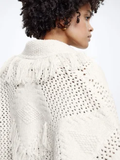 Knitted Cardigan With Fringes|Parfois New