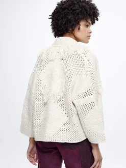 Knitted Cardigan With Fringes|Parfois New