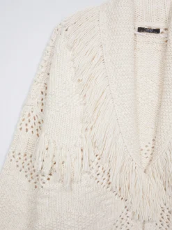 Knitted Cardigan With Fringes|Parfois New