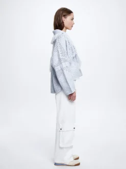 Knitted Cardigan With Fringes|Parfois Flash Sale