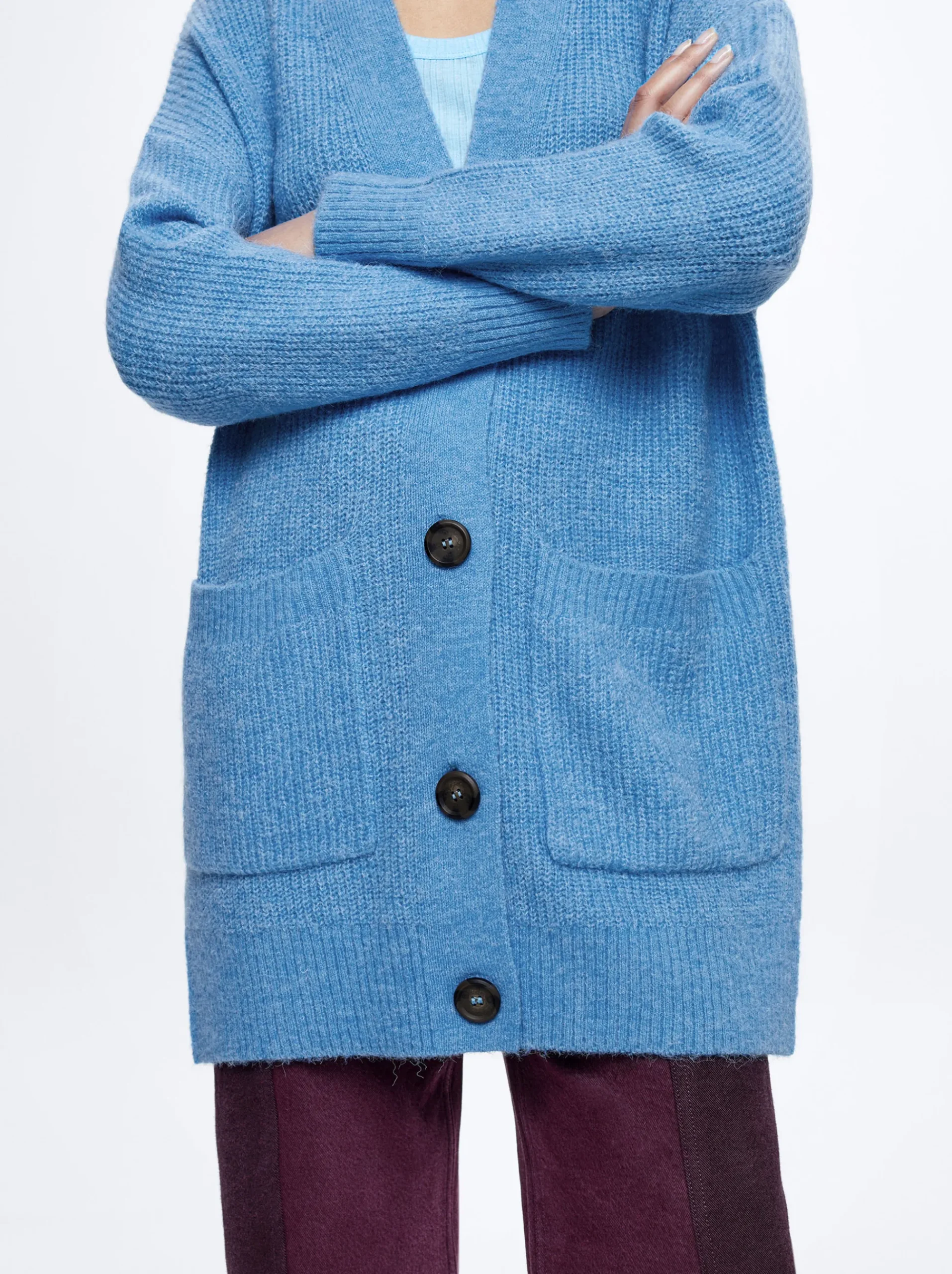 Knitted Cardigan With Pockets|Parfois Best Sale