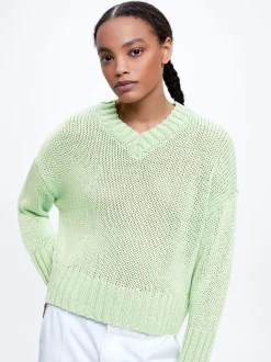 Knitted V-Neck Sweater|Parfois Online