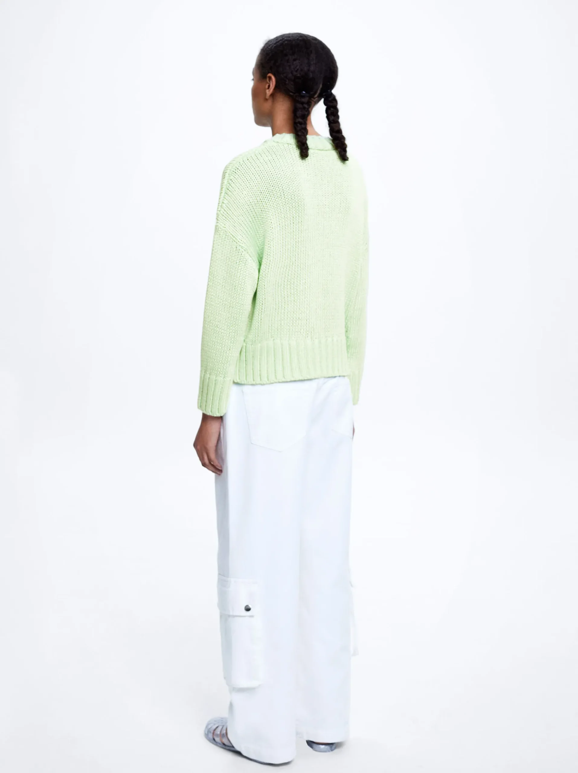 Knitted V-Neck Sweater|Parfois Online