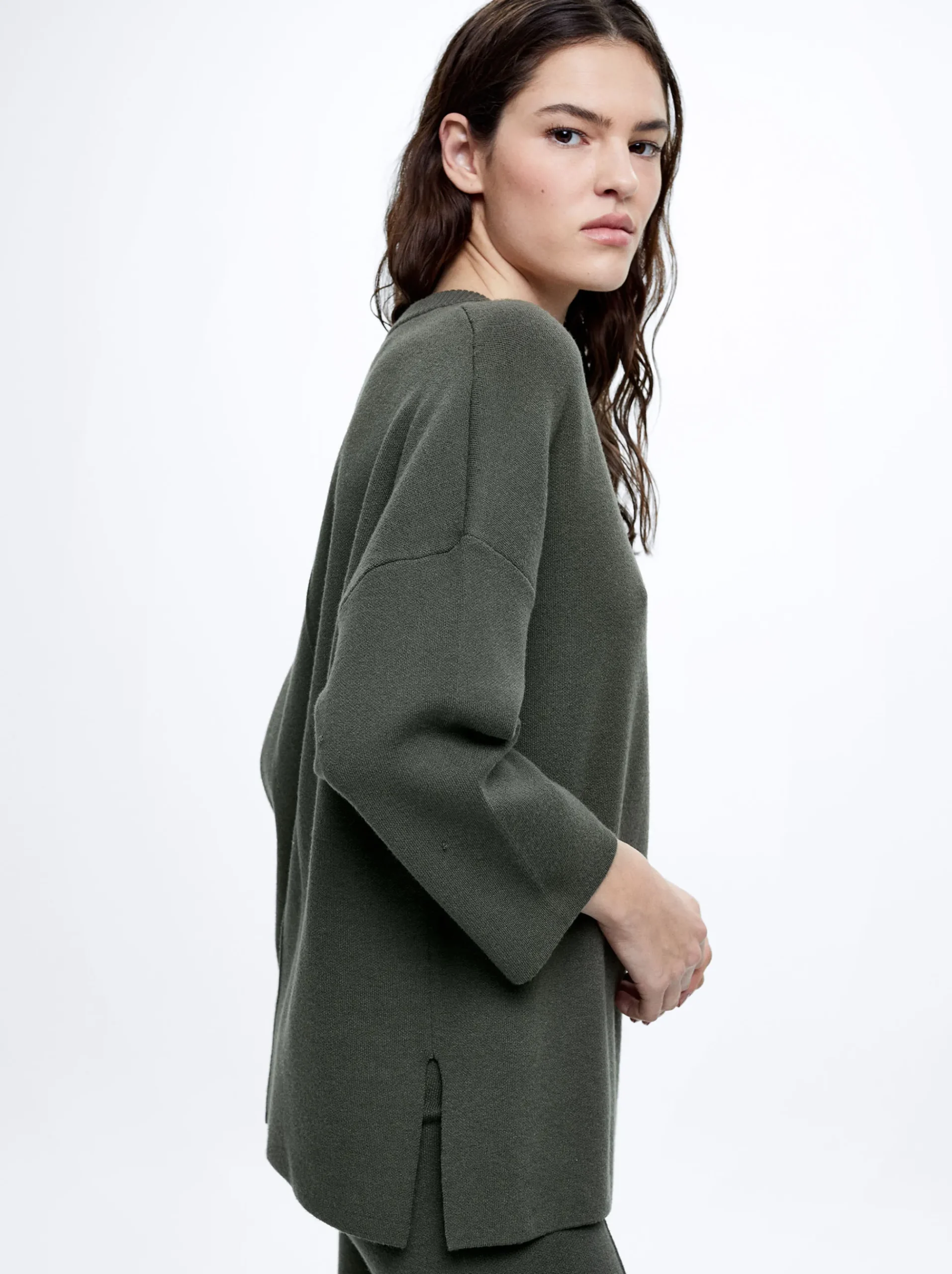 Knitted V-Neck Sweater|Parfois Sale