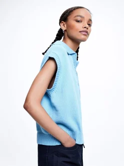 Knitted V-Neck Vest|Parfois Online