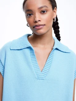 Knitted V-Neck Vest|Parfois Online
