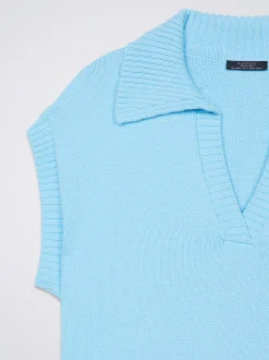 Knitted V-Neck Vest|Parfois Online