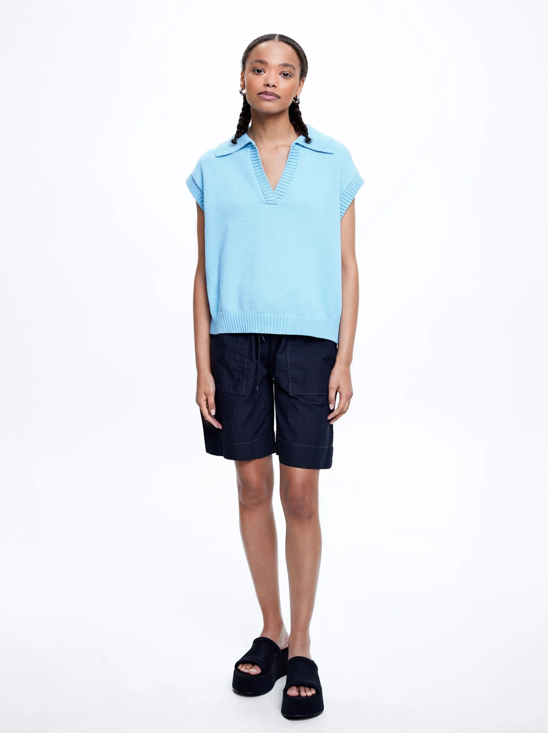 Knitted V-Neck Vest|Parfois Discount