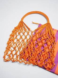 Knotted Cord Bag With Stripes|Parfois Cheap