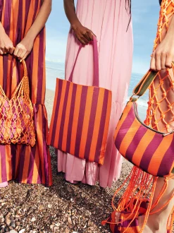 Knotted Cord Bag With Stripes|Parfois Cheap