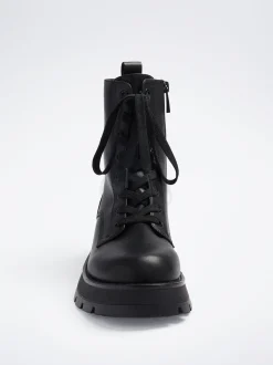 Laces Military Boots|Parfois Online