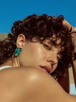 Leaf Earrings With Enamel|Parfois Store