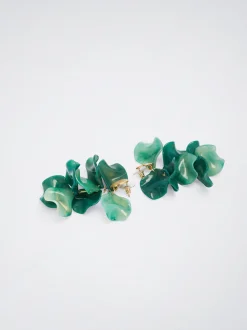 Leaf Earrings With Resin|Parfois Online