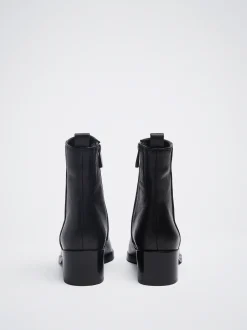 Leather Heeled Ankle Boots|Parfois Fashion