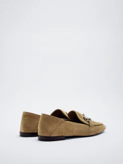 Leather Loafers With Buckle|Parfois Cheap