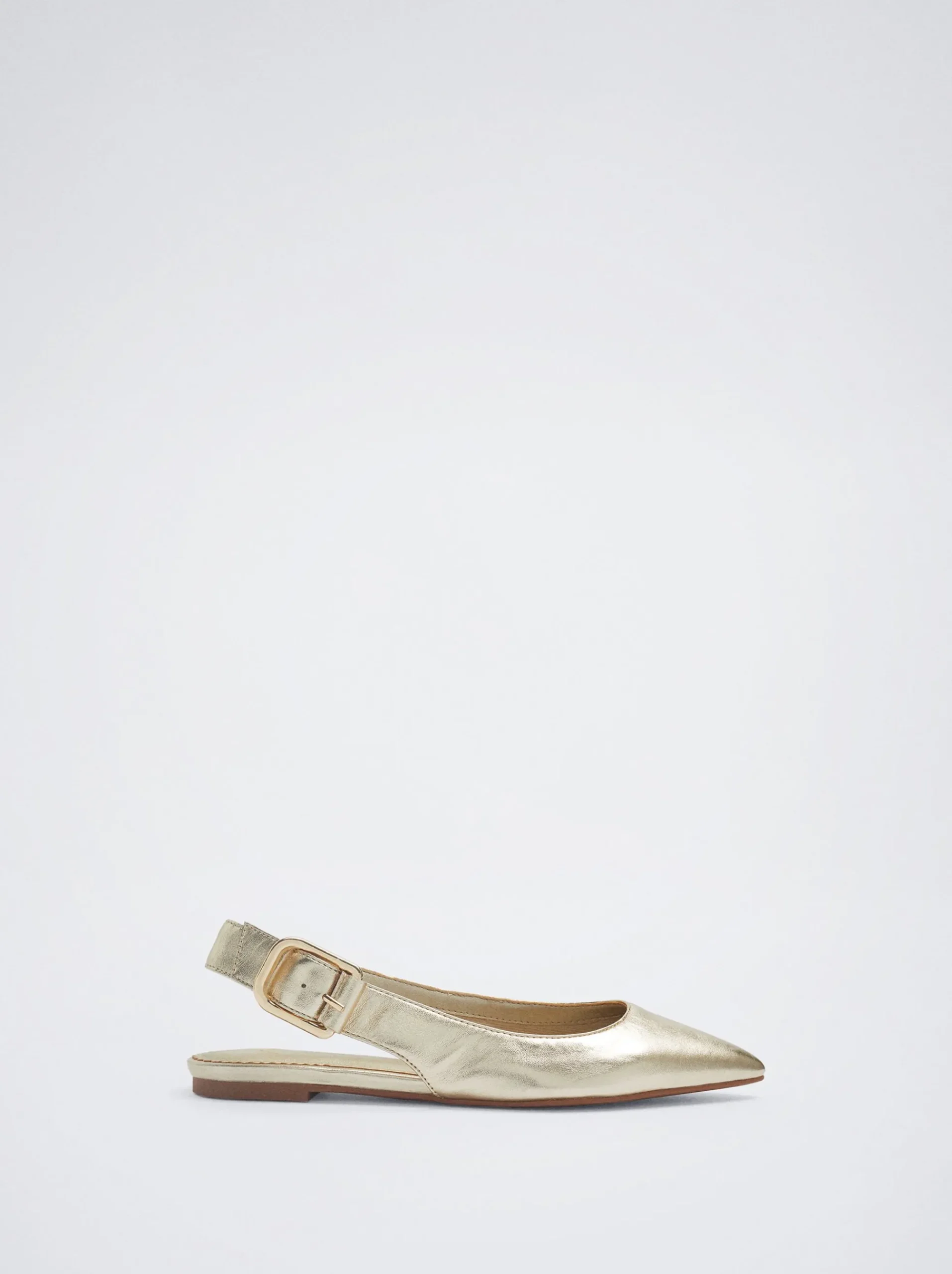 Leather Slingback Ballerinas|Parfois Flash Sale