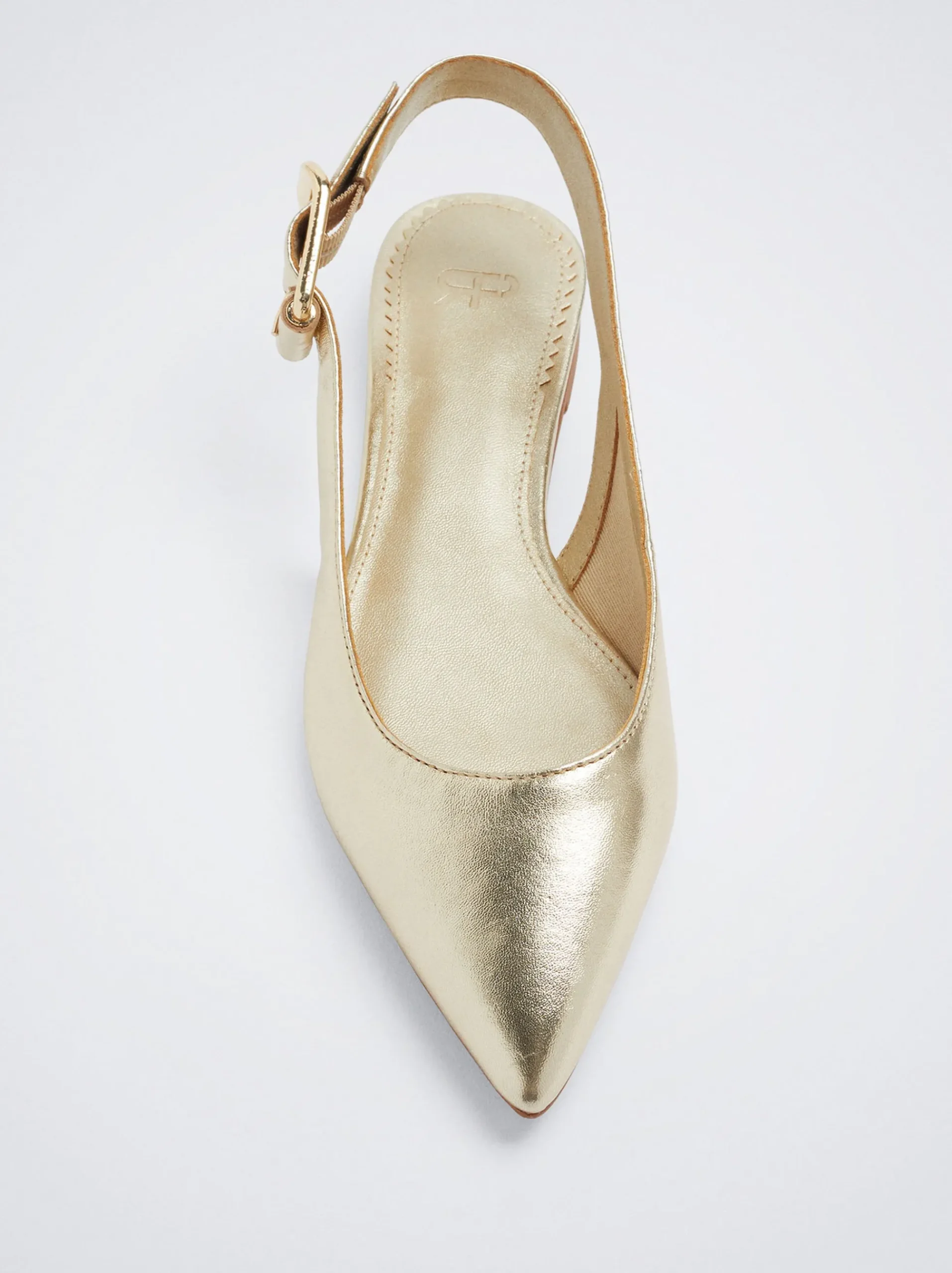 Leather Slingback Ballerinas|Parfois Flash Sale