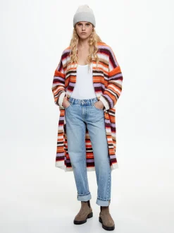 Long Knitted Cardigan With Pockets|Parfois Best Sale