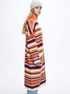 Long Knitted Cardigan With Pockets|Parfois Sale