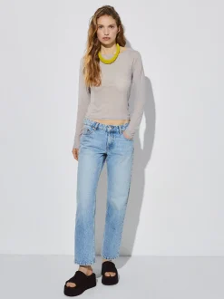 Long Sleeve Mesh Top|Parfois Outlet