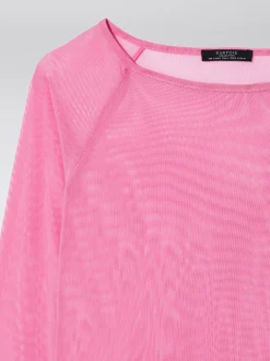 Long Sleeve Mesh Top|Parfois Clearance