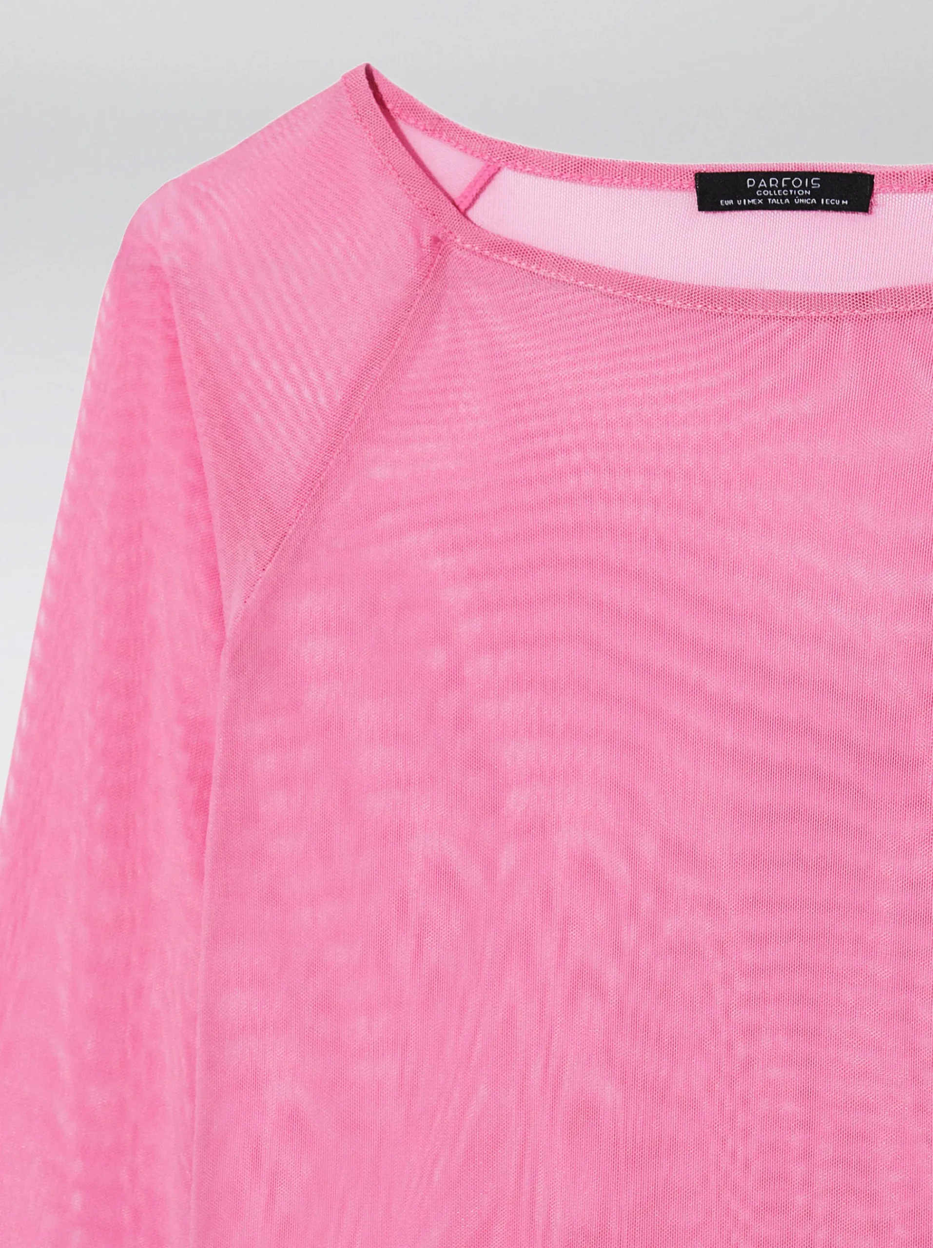 Long Sleeve Mesh Top|Parfois Clearance