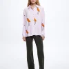 Long-Sleeved Printed Shirt|Parfois Cheap