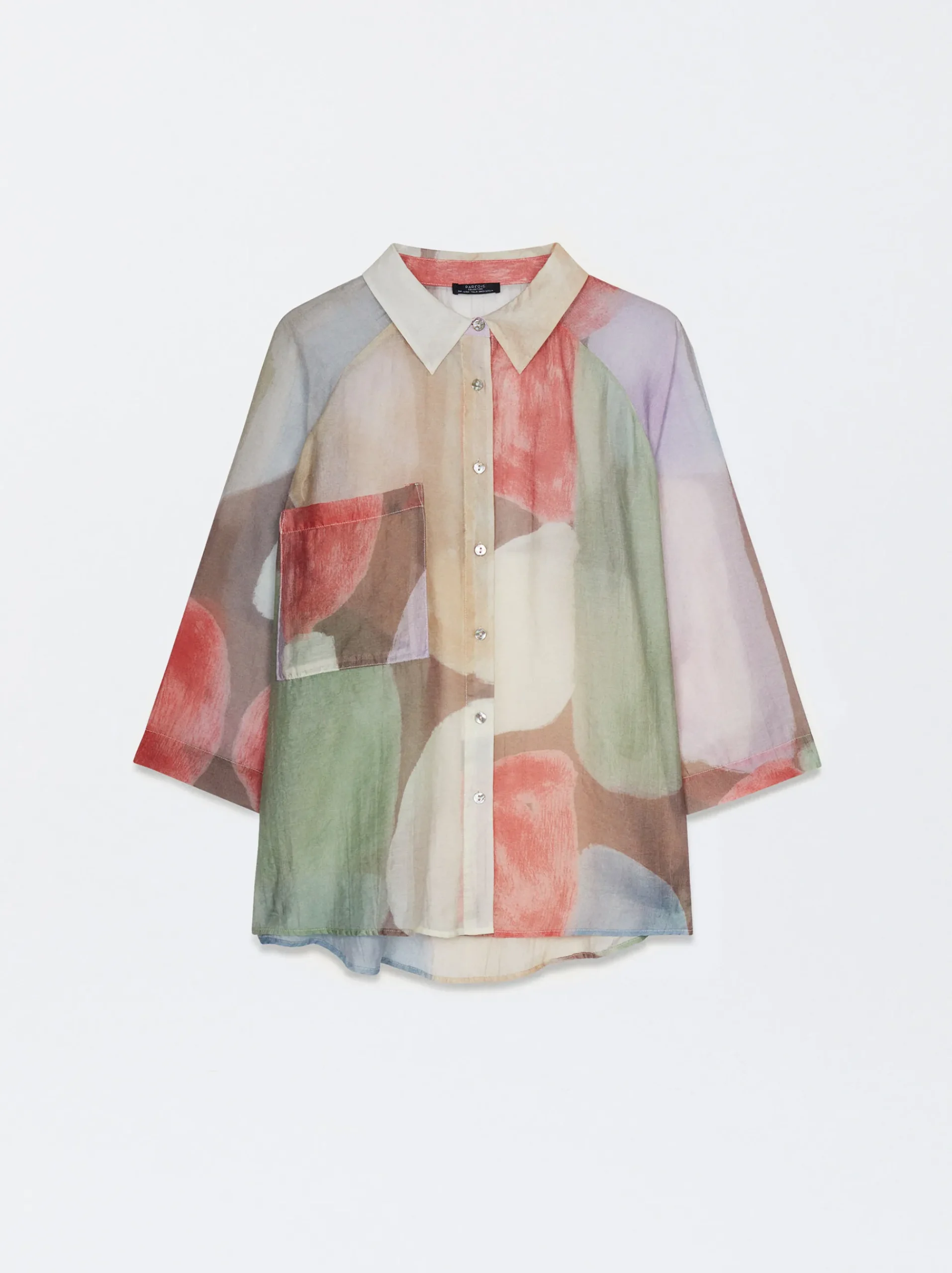 Lyocell Geometric Printed Shirt|Parfois Sale