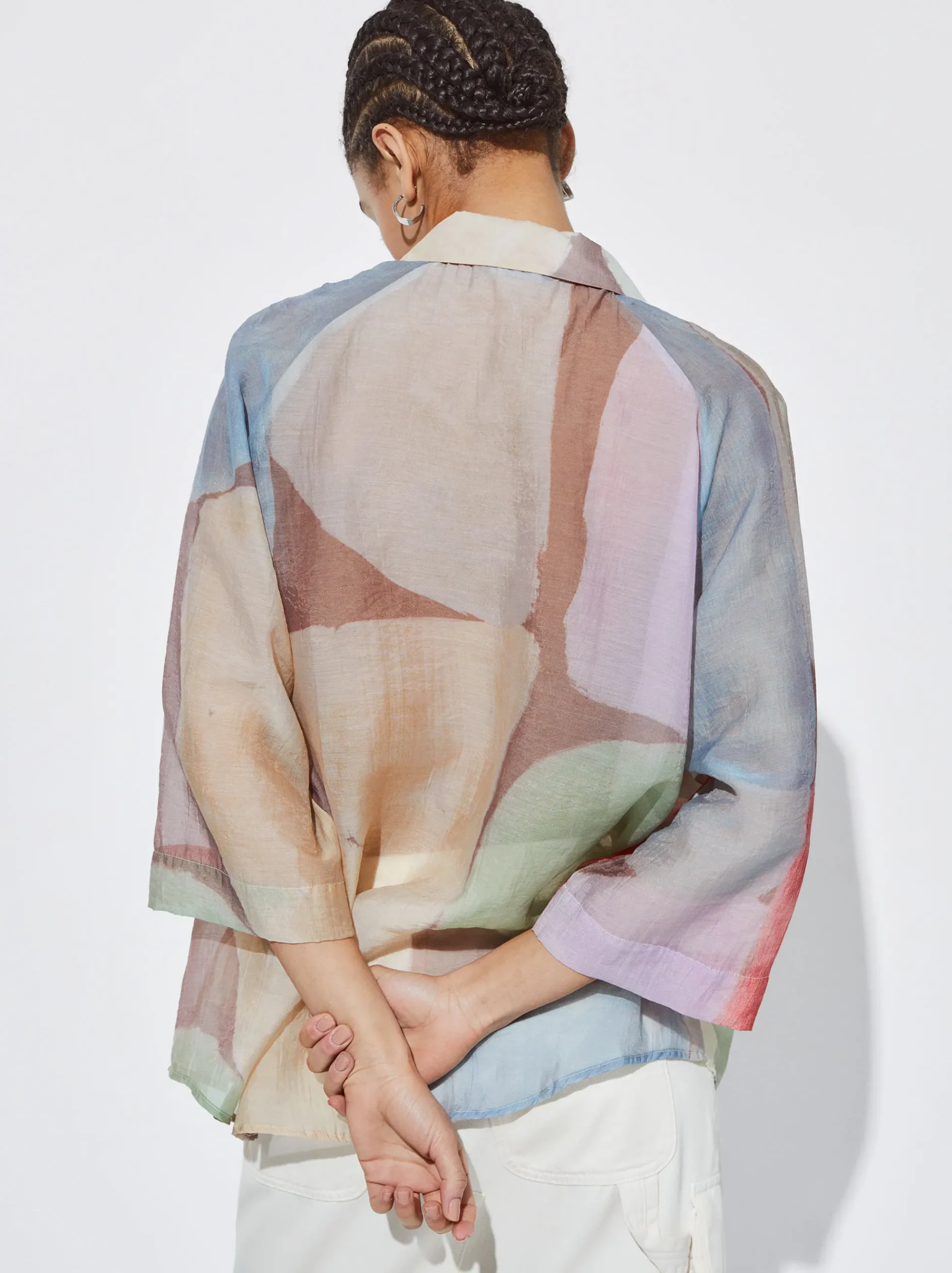 Lyocell Geometric Printed Shirt|Parfois Sale