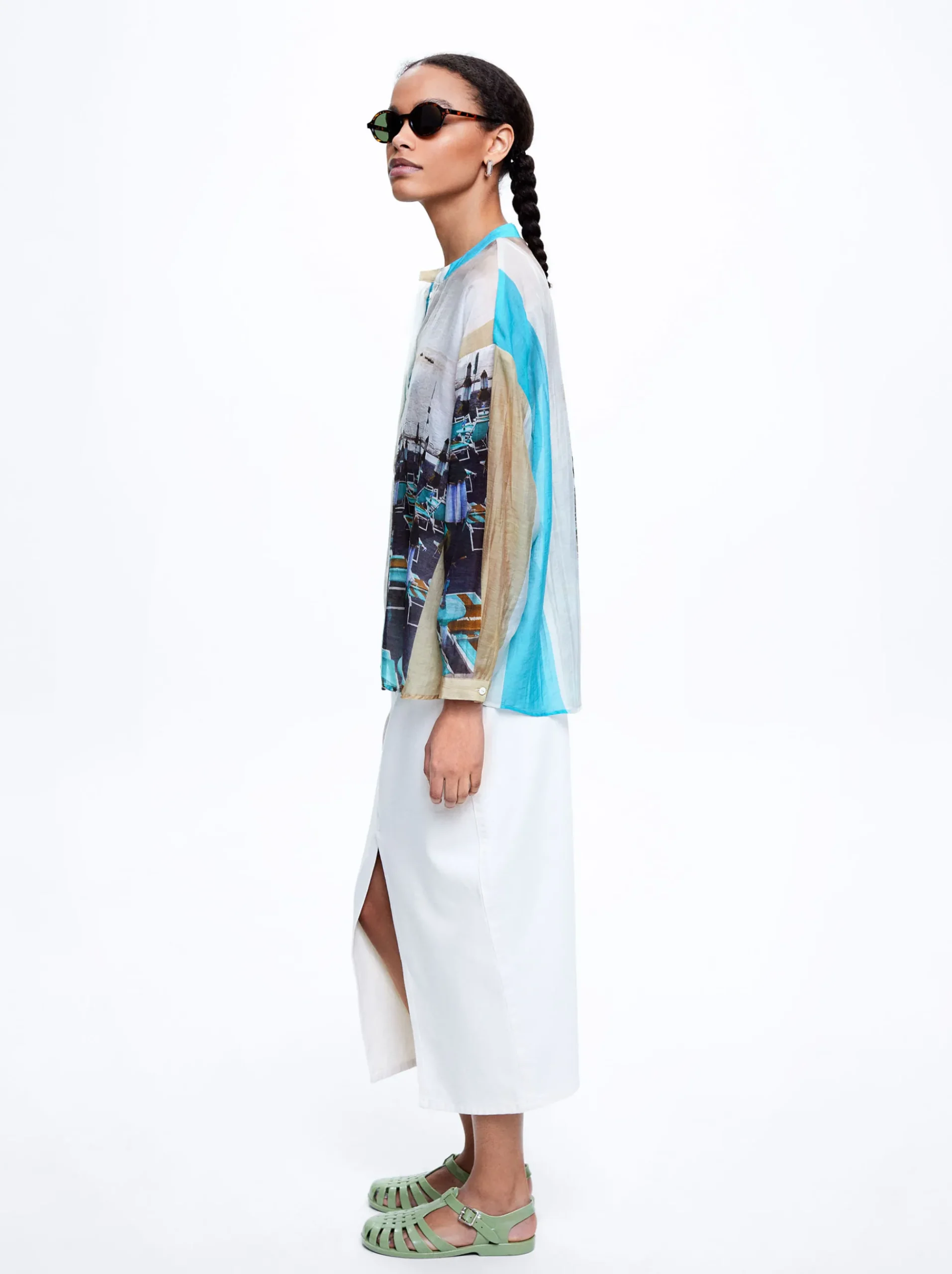 Lyocell Printed Shirt|Parfois Discount
