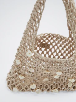 Mesh Bag With Shells And Strass|Parfois New