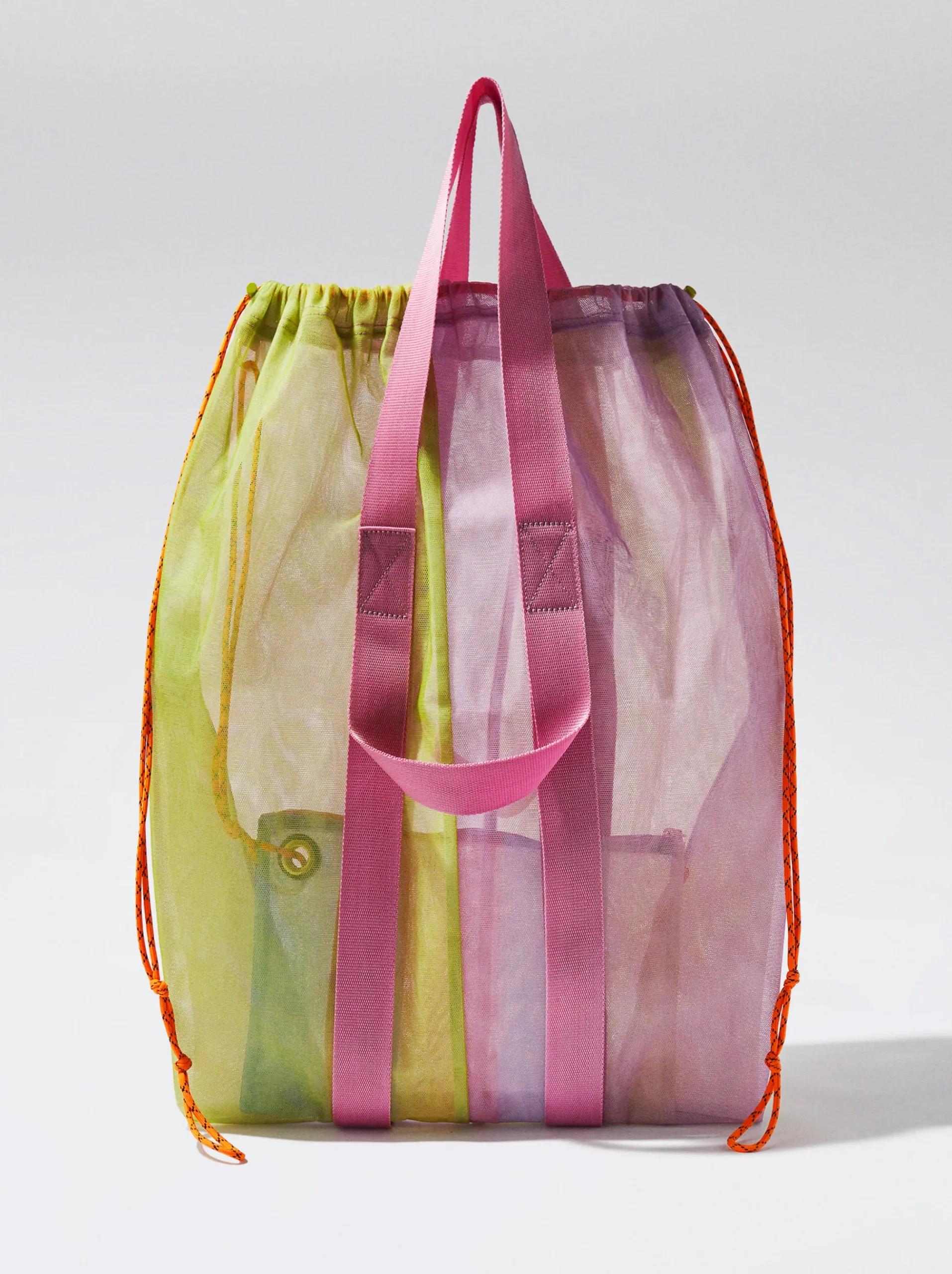 Mesh Fabric Tote Bag|Parfois Online