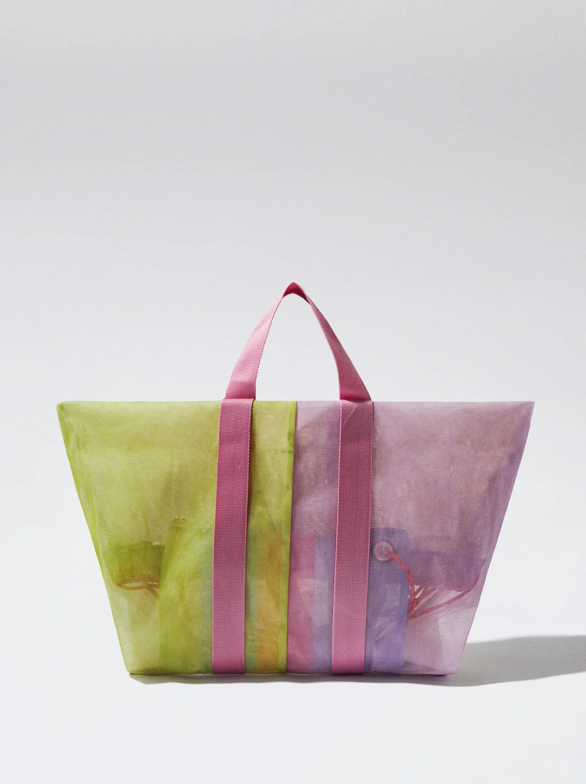 Mesh Fabric Tote Bag|Parfois Online