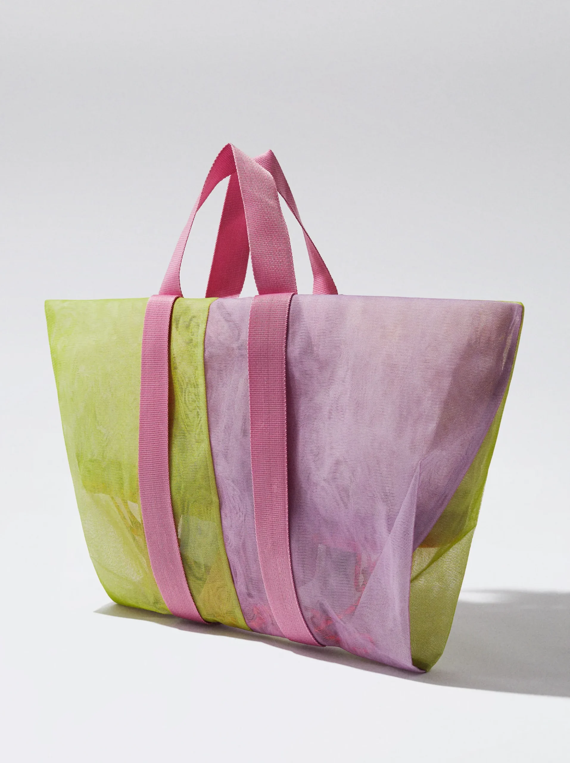 Mesh Fabric Tote Bag|Parfois Online