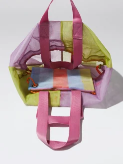 Mesh Fabric Tote Bag|Parfois Online