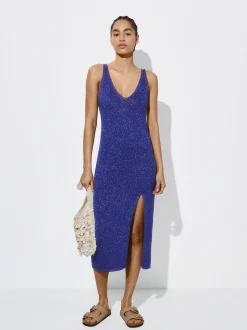 Metallic Fabric Knitted Dress|Parfois Hot